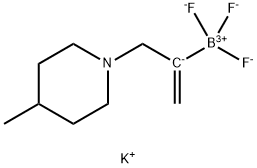 Potassium 3-(4-methylpiperidinyl)prop-1-en-2-yltrifluoroborate Struktur