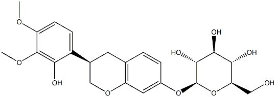 Astraisoflavan-7--O--β-D-glucoside Struktur