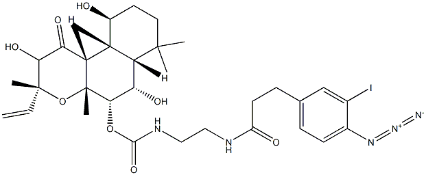 N-(3-(4-azido-3-iodophenyl)-propionamide)-7-aminoethylcarbamyl-7-desacetylforskolin Struktur