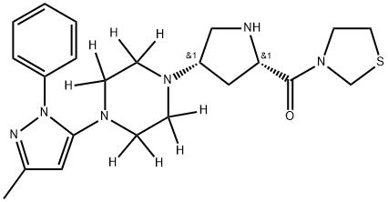 Teneligliptin D8 Struktur