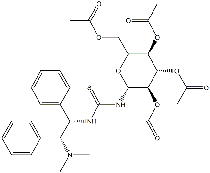 N-[(1S,2S)-2-(diMethylaMino)-1,2-diphenylethyl]-N'-(2,3,4,6-tetra-O-acetyl-β-D-glucopyranosyl)- Thiourea Struktur