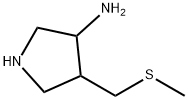 3-Pyrrolidinamine,4-[(methylthio)methyl]-(9CI) Struktur