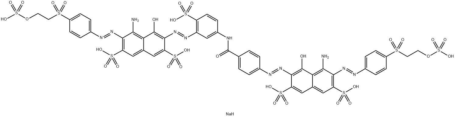 2,7-Naphthalenedisulfonic acid, 4-amino-6-5-4-8-amino-1-hydroxy-3,6-disulfo-7-4-2-(sulfooxy)ethylsulfonylphenylazo-2-naphthalenylazobenzoylamino-2-sulfophenylazo-5-hydroxy-3-4-2-(sulfooxy)ethylsulfonylphenylazo-, sodium salt Struktur