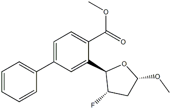 METHYL-2,3-DIDEOXY-3-FLUORO-5-O-(4-phenylbenzoyl)-ALPHA-D-ERYTHRO-PENTOFURANOSIDE Struktur