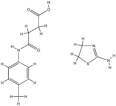 4-((4-Methylphenyl)amino)-4-oxobutanoic acid compd. with 4,5-dihydro-2 -thiazolamine (1:1) Struktur