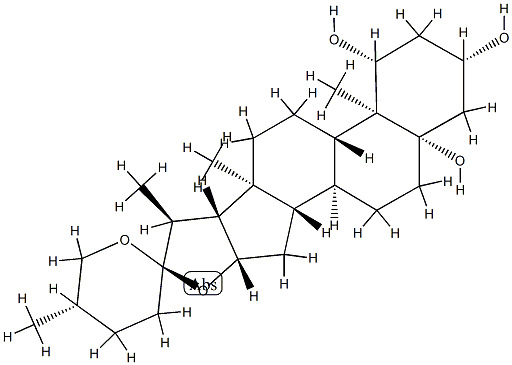 (25S)-5β-Spirostane-1β,3β,5-triol Struktur