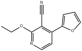 3-Pyridinecarbonitrile,2-ethoxy-4-(2-furanyl)-(9CI) Struktur