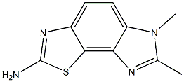 6H-Imidazo[4,5-g]benzothiazole,2-amino-6,7-dimethyl-(8CI) Struktur