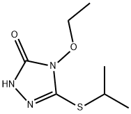 3H-1,2,4-Triazol-3-one,4-ethoxy-2,4-dihydro-5-[(1-methylethyl)thio]-(9CI) Struktur