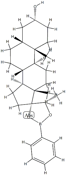 (20S)-17,20-[(Phenylboranediyl)bis(oxy)]-5β-pregnan-3α-ol Struktur