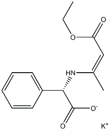 (αS)-α-[(3-Ethoxy-1-Methyl-3-oxo-1-propenyl)aMino]benzeneacetic Acid MonopotassiuM Salt Struktur