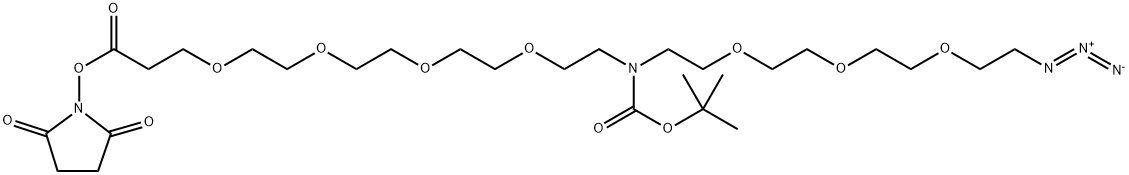 N-(Azido-PEG3)-N-Boc-PEG4-NHS ester, 2112731-96-9, 結(jié)構(gòu)式