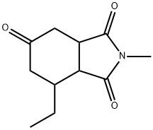 1H-Isoindole-1,3,5(2H,4H)-trione,7-ethyltetrahydro-2-methyl-(9CI) Struktur