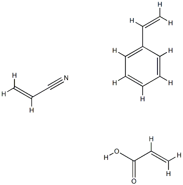 2-Propenoic acid, polymer with ethenylbenzene and 2-propenenitrile Struktur