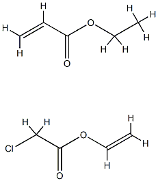 2-Propenoic acid, ethyl ester, polymer with ethenyl chloroacetate Struktur