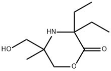 2-Morpholinone,3,3-diethyl-5-(hydroxymethyl)-5-methyl-(9CI) Struktur