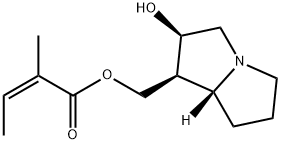 (Z)-2-Methyl-2-butenoic acid [(1S,2R,7aR)-hexahydro-2β-hydroxy-1H-pyrrolizin-1β-yl]methyl ester Struktur