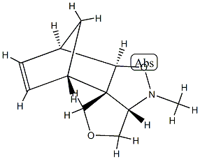 6,9-Methano-1H,3H,9H-furo[3,4-c][1,2]benzisoxazole,3a,4,5a,6-tetrahydro-4-methyl-,(3aR,5aS,6S,9R,9aS)-rel-(9CI) Struktur