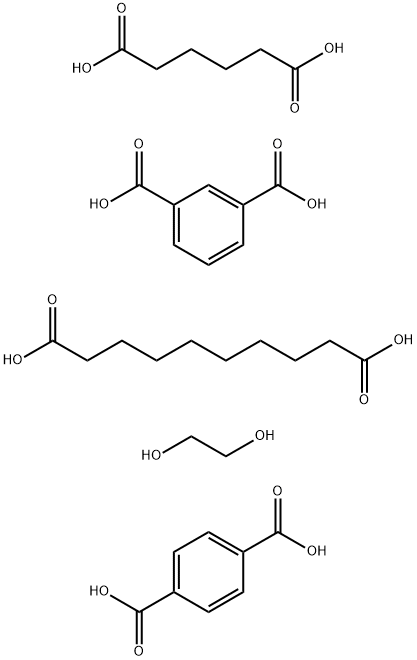 Adipic acid, ethylene glycol, isophthalic acid, sebacic acid, terephthalic acid polymer Struktur