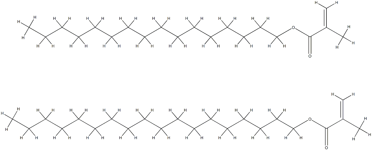 2-Propenoic acid, 2-methyl-, hexadecyl ester, polymer with octadecyl 2-methyl-2-propenoate Struktur