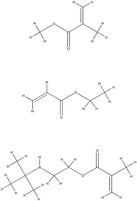 2-Propenoic acid, 2-methyl-, 2-(1,1-dimethylethyl)aminoethyl ester, polymer with ethyl 2-propenoate and methyl 2-methyl-2-propenoate Struktur