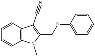 1-methyl-2-(phenoxymethyl)-1H-indole-3-carbonitrile Struktur