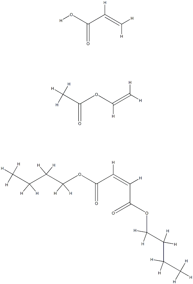 2-Butenedioic acid (Z)-, dibutyl ester, polymer with ethenyl acetate and 2-propenoic acid Struktur