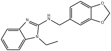 N-(1,3-benzodioxol-5-ylmethyl)-1-ethyl-1H-benzimidazol-2-amine Struktur