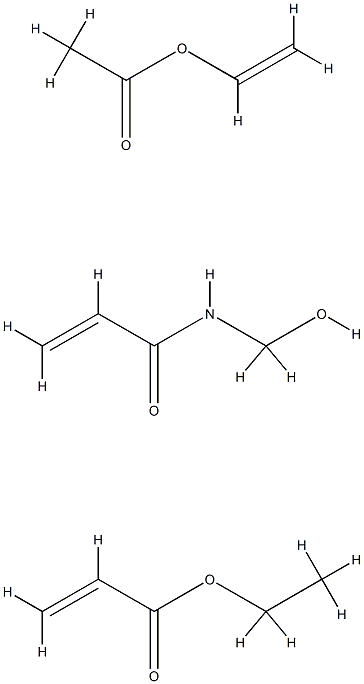 2-Propenoic acid, ethyl ester, polymer with ethenyl acetate and N-(hydroxymethyl)-2-propenamide Struktur