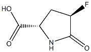 D-Proline, 4-fluoro-5-oxo-, (4S)-rel- (9CI) Struktur