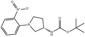 (S)-tert-butyl(1-(2-nitrophenyl)pyrrolidin-3-yl)carbaMate Struktur