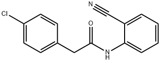 2-(4-chlorophenyl)-N-(2-cyanophenyl)acetamide Struktur