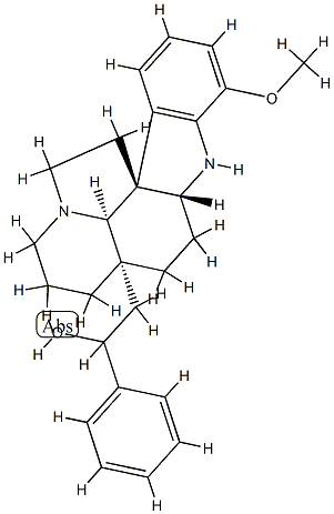 17-Methoxy-21-phenylaspidospermidin-21-ol Struktur