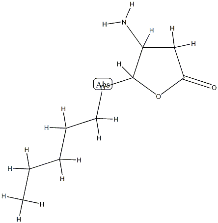 2(3H)-Furanone,4-aminodihydro-5-(pentyloxy)-(9CI) Struktur