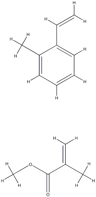 2-Propenoic acid, 2-methyl-, methyl ester, polymer with ethenylmethylbenzene Struktur