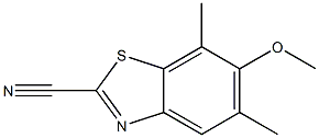 2-Benzothiazolecarbonitrile,6-methoxy-5,7-dimethyl-(9CI) Struktur