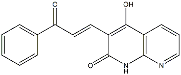 1,8-Naphthyridin-2(1H)-one,4-hydroxy-3-(3-oxo-3-phenyl-1-propenyl)-(9CI) Struktur