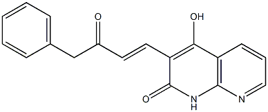 1,8-Naphthyridin-2(1H)-one,4-hydroxy-3-(3-oxo-4-phenyl-1-butenyl)-(9CI) Struktur