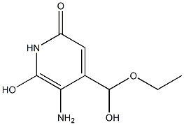 2(1H)-Pyridinone,3-amino-4-(ethoxyhydroxymethyl)-6-hydroxy-(9CI) Struktur