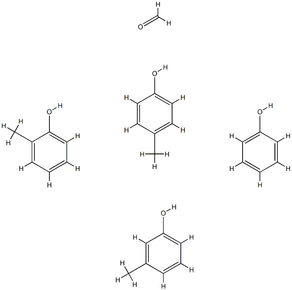 Formaldehyde, polymer with 2-methylphenol, 3-methylphenol, 4-methylphenol and phenol Struktur