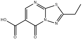 5H-1,3,4-Thiadiazolo[3,2-a]pyrimidine-6-carboxylicacid,2-ethyl-5-oxo-(9CI) Struktur