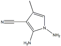 1H-Pyrrole-3-carbonitrile,1,2-diamino-4-methyl-(9CI) Struktur