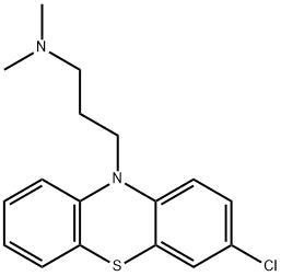 Chloro-3 (dimethylamino-3-propyl)-10 phenothiazine Struktur