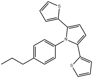 1-(4-Propylphenyl)-2,5-di(2-thienyl)-1<i>H</i>-pyrrole Struktur