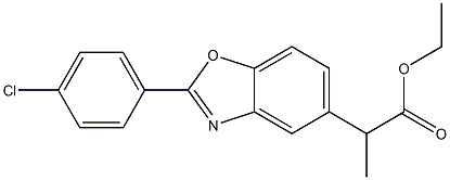 2-(4-Chlorophenyl)-α-methyl-5-benzoxazoleacetic acid ethyl ester Struktur