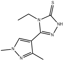 3H-1,2,4-Triazole-3-thione,5-(1,3-dimethyl-1H-pyrazol-4-yl)-4-ethyl-2,4-dihydro-(9CI) Struktur