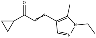 2-Propen-1-one,1-cyclopropyl-3-(1-ethyl-5-methyl-1H-pyrazol-4-yl)-(9CI) Struktur