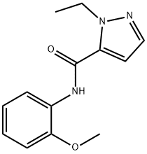 1H-Pyrazole-5-carboxamide,1-ethyl-N-(2-methoxyphenyl)-(9CI) Struktur