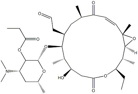 4'-Deoxycirramycin A1 2'-propionate Struktur