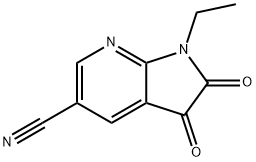 1H-Pyrrolo[2,3-b]pyridine-5-carbonitrile,1-ethyl-2,3-dihydro-2,3-dioxo-(9CI) Struktur